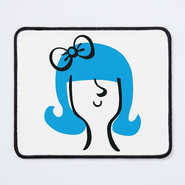 Item preview, Blue Hair Bow Woman Cute Portrait designed and sold by monikko.