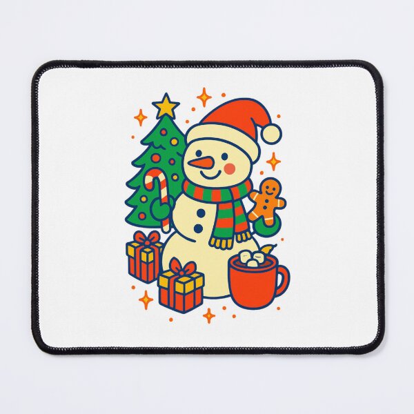 Item preview, Bright Christmas Snowman – Colorful Festive Holiday Illustration designed and sold by B-M-Store.