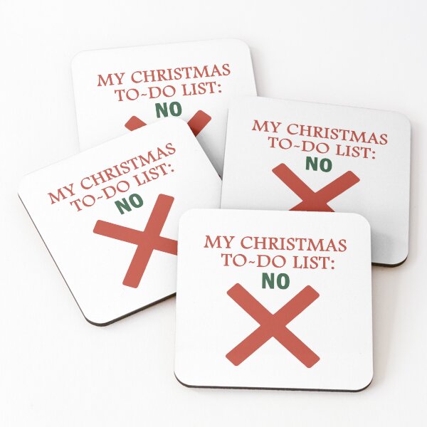Item preview, My Christmas To-Do List NO T-Shirt | Funny Anti-Holiday Sarcasm Gift designed and sold by SylwiaPrint.