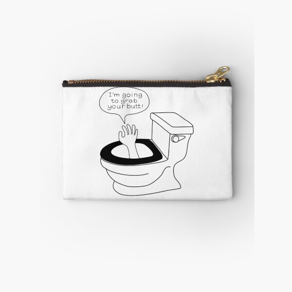 Item preview, Toilet Bowl Humor Butt Grabber - Funny Bathroom Art designed and sold by Stick People Designs.