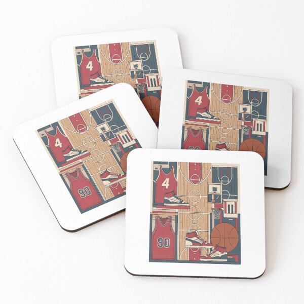 Item preview,  Retro Basketball Collage – Court, Jerseys & Sneakers designed and sold by Dzblack.