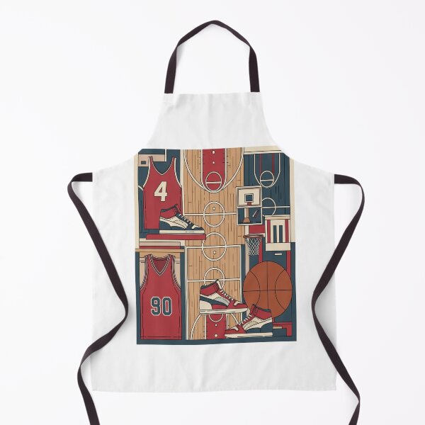 Item preview, Retro Basketball Collage – Court, Jerseys & Sneakers designed and sold by Dzblack.