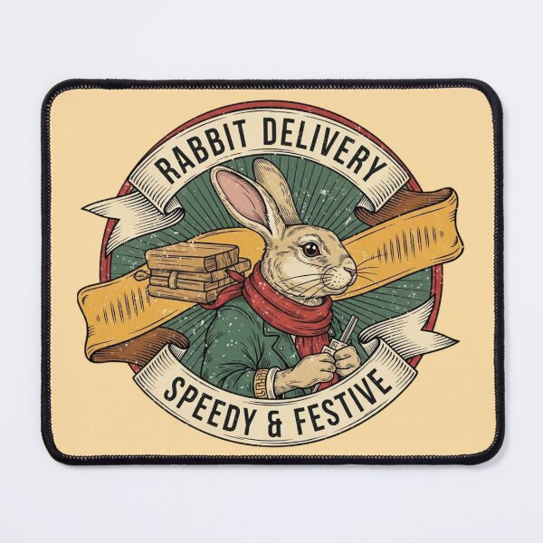 Item preview, Rabbit Delivery Speed & Festive designed and sold by Mychicstuff.