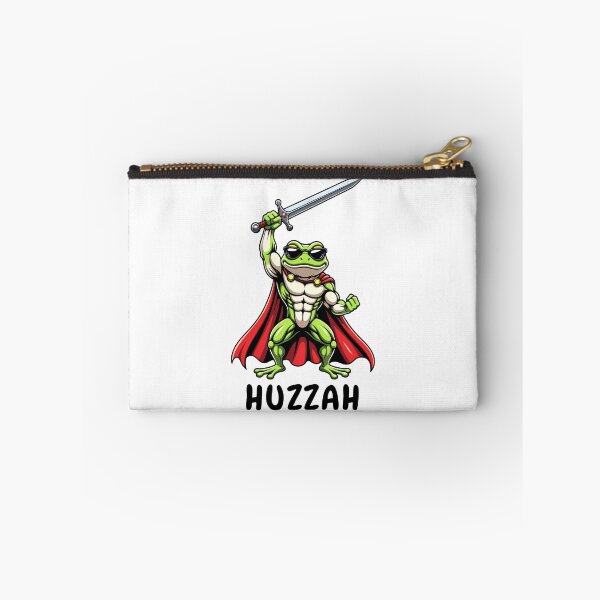 Item preview, Huzzah Frog Knight Buff Muscular Frog with Sword and Cape designed and sold by Dolphin Graphic.