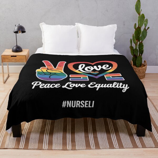 Item preview, LGBT Nurse Life Peace Love Equality Proud Nurse  designed and sold by InspiredFoul.