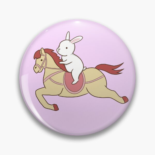 Item preview, White bunny on carousel horse designed and sold by tayaan.