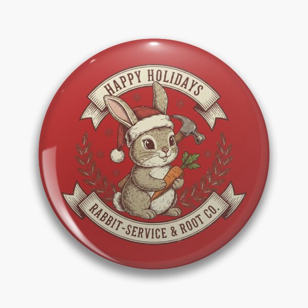 Item preview, Happy Holidays Rabbit designed and sold by Mychicstuff.