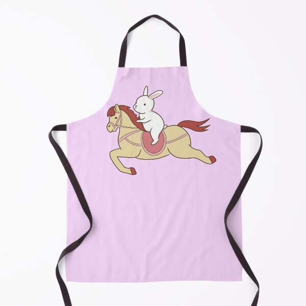 Item preview, White bunny on carousel horse designed and sold by tayaan.