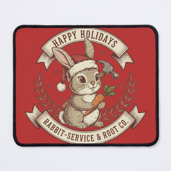 Item preview, Happy Holidays Rabbit designed and sold by Mychicstuff.