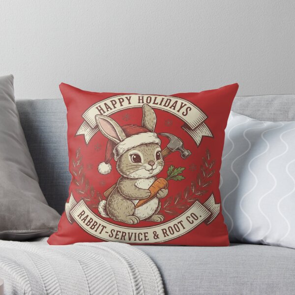 Item preview, Happy Holidays Rabbit designed and sold by Mychicstuff.