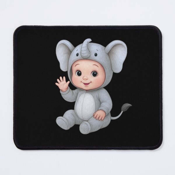 Item preview, Baby in Elephant Costume designed and sold by Black-WhiteFUN.