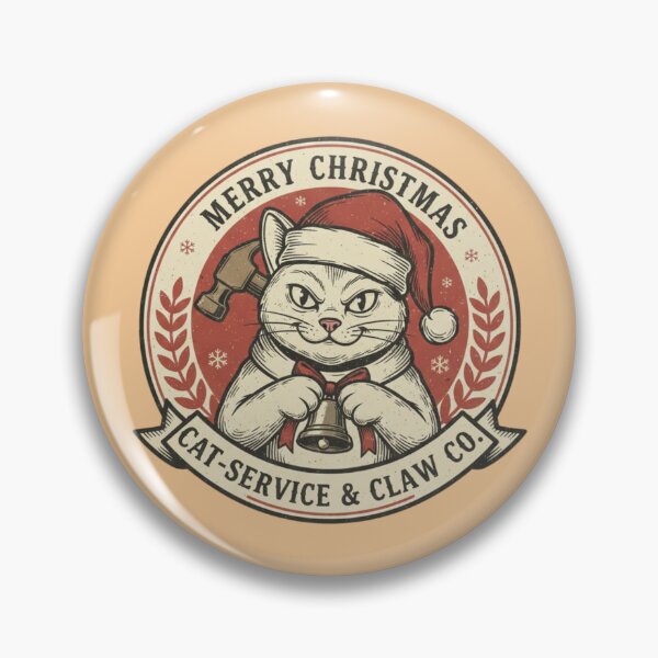 Item preview, Merry Christmas Cat Service designed and sold by Mychicstuff.