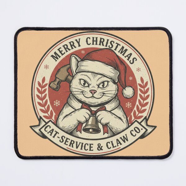 Item preview, Merry Christmas Cat Service designed and sold by Mychicstuff.