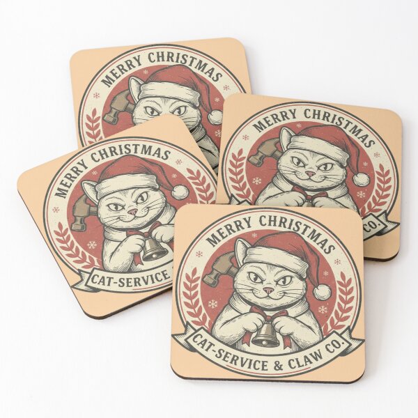 Item preview, Merry Christmas Cat Service designed and sold by Mychicstuff.
