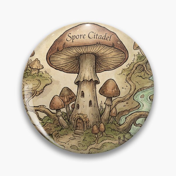 Item preview, The Mycelium Maze Map | Fictional Fantasy Mushroom Kingdom Map designed and sold by Wild-way Art.