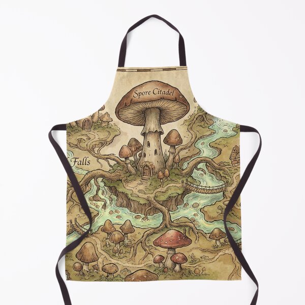 Item preview, The Mycelium Maze Map | Fictional Fantasy Mushroom Kingdom Map designed and sold by Wild-way Art.