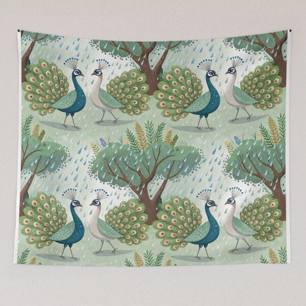 Item preview, Peacock Dancing In Rain  designed and sold by justrachna.
