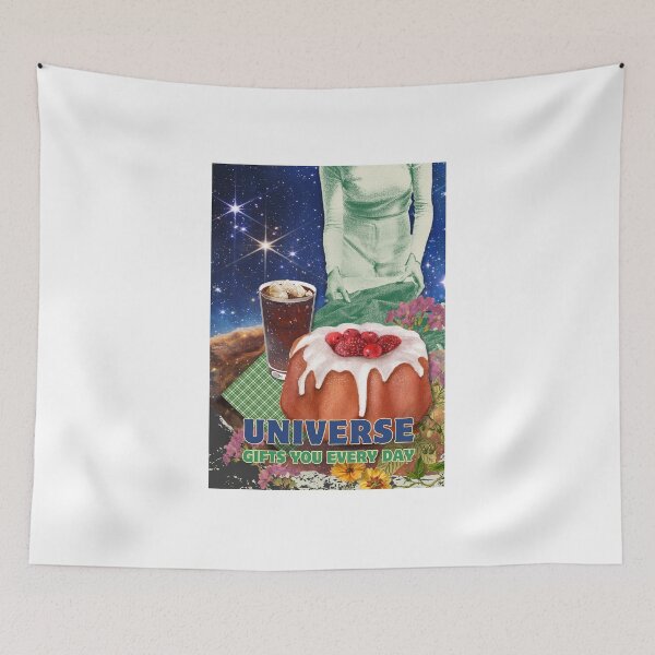 Item preview, Cosmic Cake Ritual | Surreal Pop Art Collage designed and sold by GlauciaSouEu.