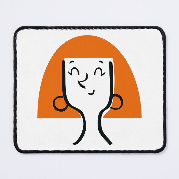 Item preview, Orange Hair Smiling Woman Simple Portrait designed and sold by monikko.