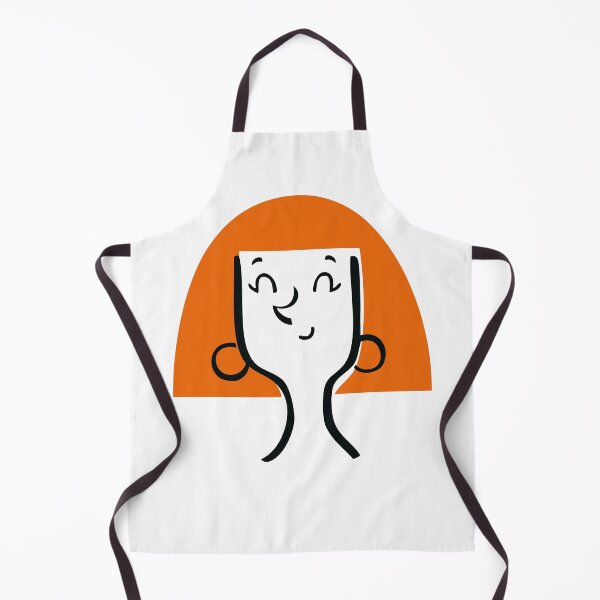 Item preview, Orange Hair Smiling Woman Simple Portrait designed and sold by monikko.