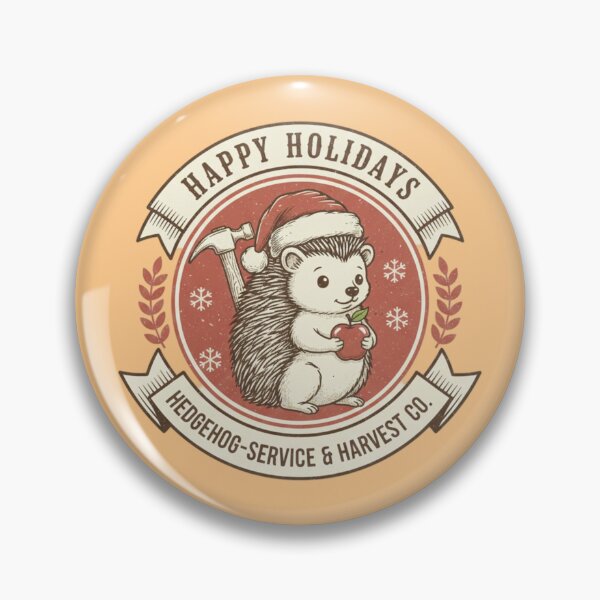 Item preview, Happy Holidays Hedgehog designed and sold by Mychicstuff.