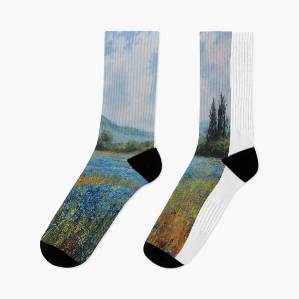 Item preview, Countryside House with Blue Wildflowers designed and sold by lautir.