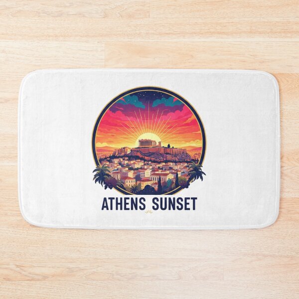 Item preview, Vibrant Athens Skyline Sunset | Greece Acropolis Cityscape Art designed and sold by Raju2018.