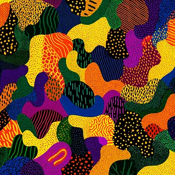 Artwork thumbnail, Abstract pattern colorfull world by SmileshareShop