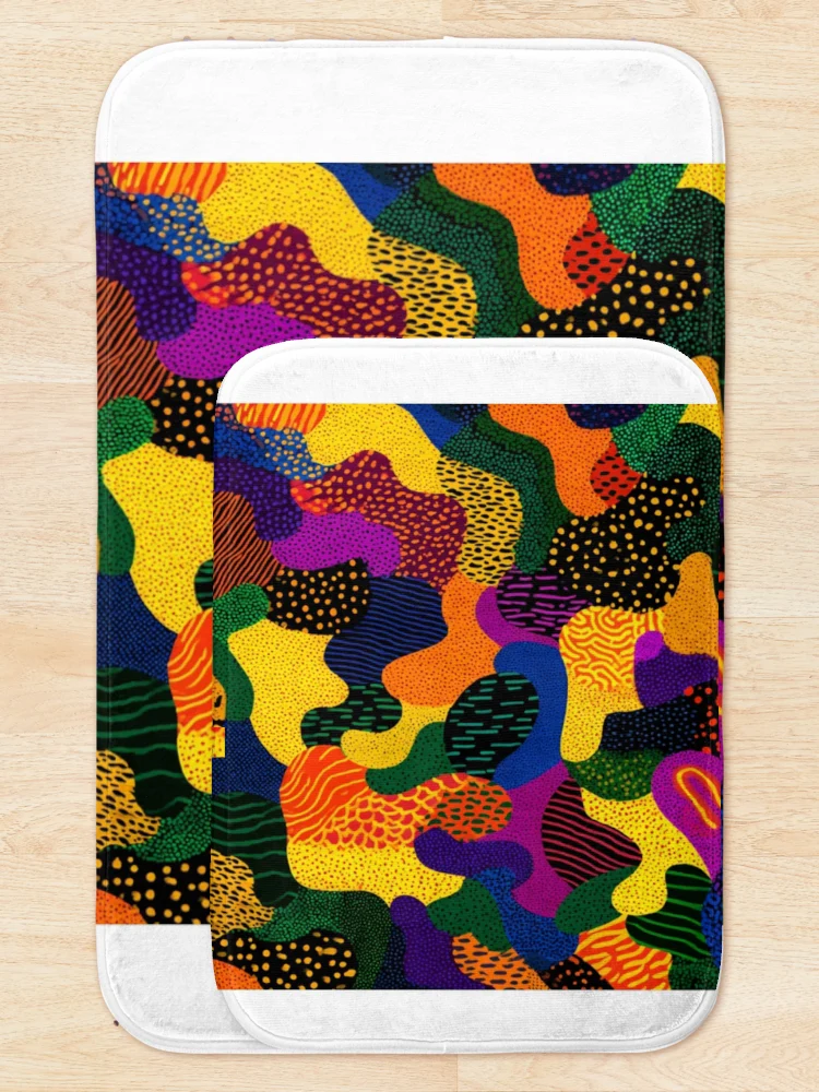 Thumbnail 5 of 6, Bath Mat, Abstract pattern colorfull world designed and sold by SmileshareShop.