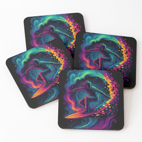 Item preview, Glitch Wave Surfer — Neon Pixel Ride | Meta Mirage Series designed and sold by Meta Mirage .