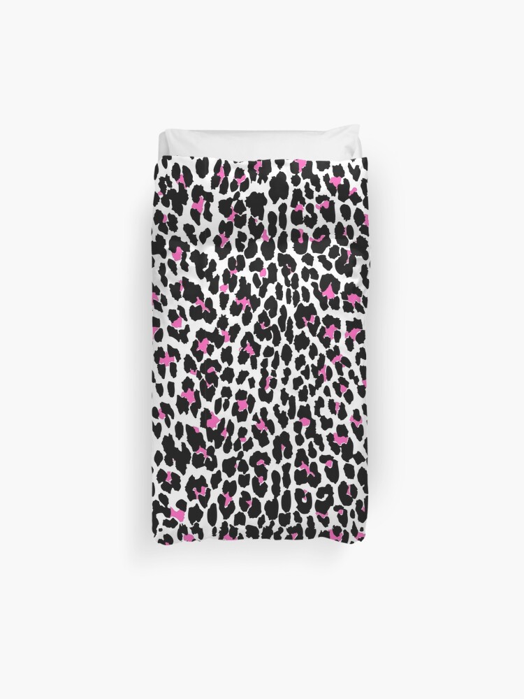 Pink Leopard Print Duvet Cover By Gossiprag Redbubble