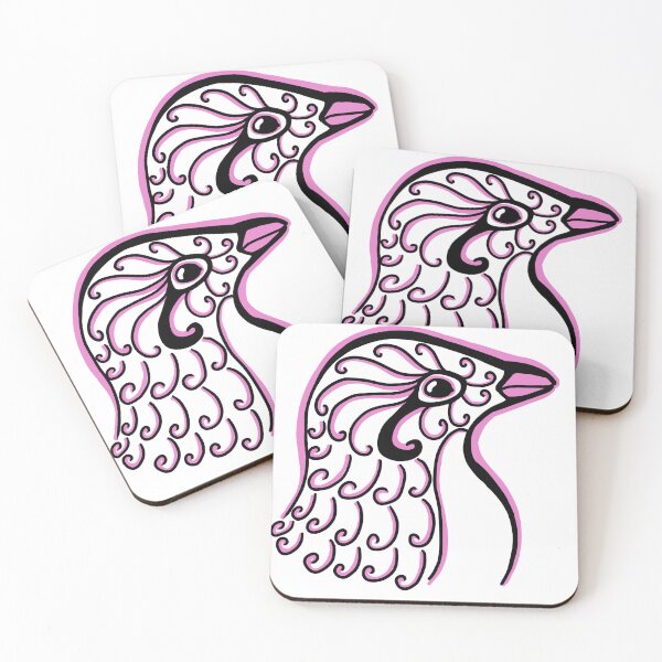 Item preview, Pink Adelie Swirls designed and sold by Sophie Draws Penguins.