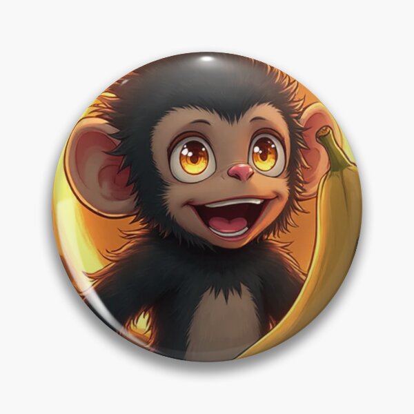 Item preview, Dark Anime Monkey With Aura Holding Banana designed and sold by OhmAuraArt.