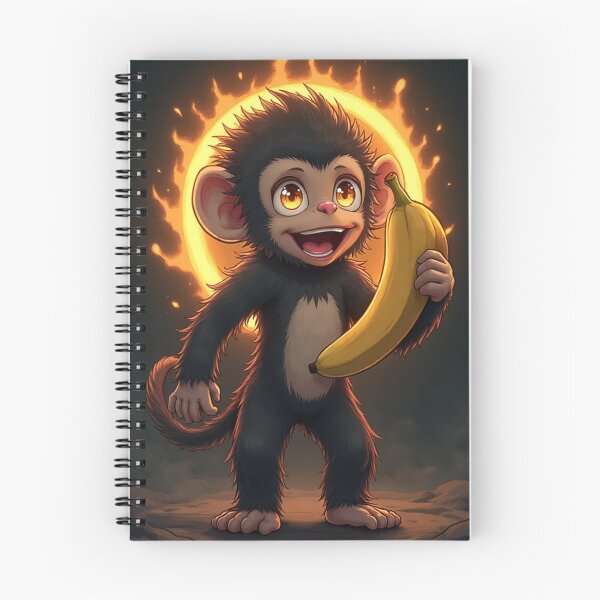 Item preview, Dark Anime Monkey With Aura Holding Banana designed and sold by OhmAuraArt.