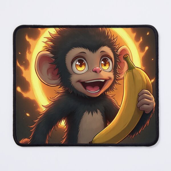 Item preview, Dark Anime Monkey With Aura Holding Banana designed and sold by OhmAuraArt.