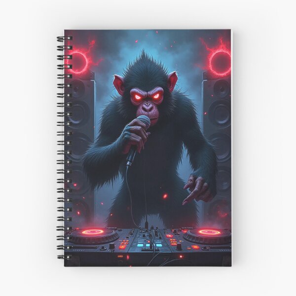 Item preview, Dark Anime Scary Monkey DJ With Aura designed and sold by OhmAuraArt.