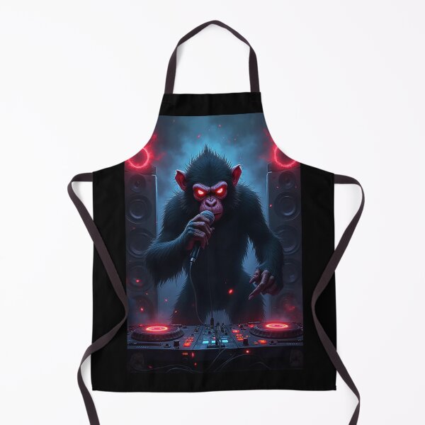 Item preview, Dark Anime Scary Monkey DJ With Aura designed and sold by OhmAuraArt.