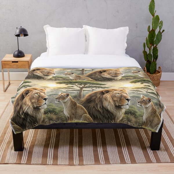 Item preview, Lion And Lioness In Their Natural Habitat  designed and sold by justrachna.