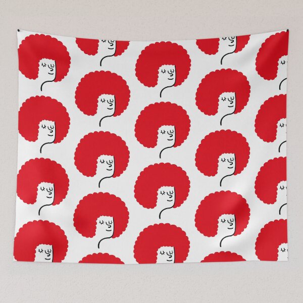 Item preview, Red Afro Hair Woman Bold Portrait designed and sold by monikko.