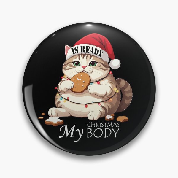 Item preview, My Christmas Body Is Ready Cat T-Shirt | Funny Feasting Kitten Gift designed and sold by SylwiaPrint.