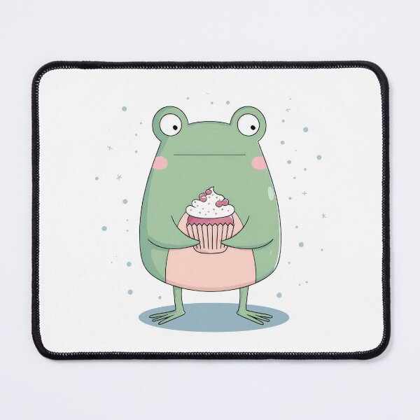 Item preview, Cute frog holding a cupcake designed and sold by Baart72.