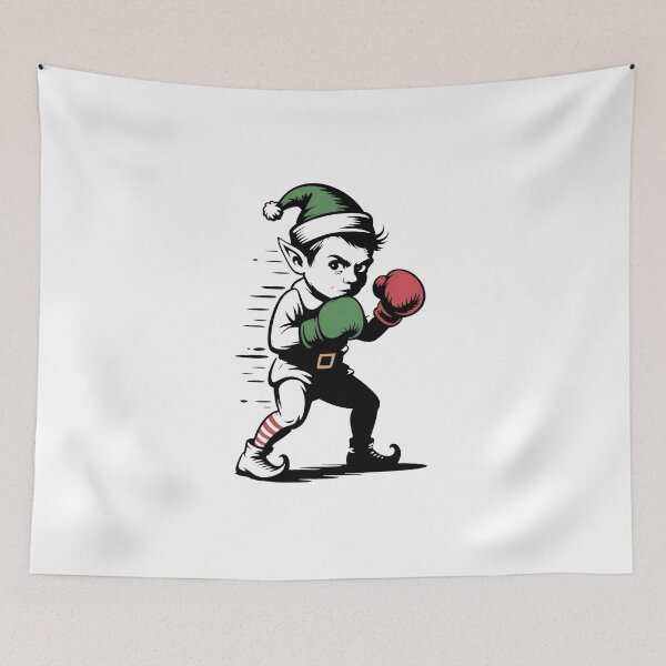 Item preview, Elf Shadow Sparring – Festive Martial Arts Street Art designed and sold by WSPrintCrafter.