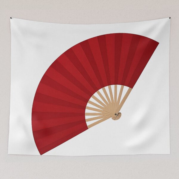 Item preview, Elegant Red Japanese Fan – Minimalist Asian Aesthetic Design designed and sold by GREEN6437.
