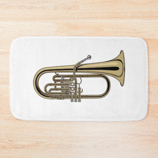 Item preview, Realistic Brass Euphonium Illustration – Photoreal Music Instrument Art on White Background designed and sold by VividOrganica.