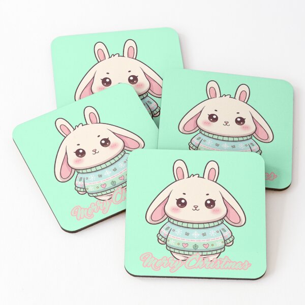 Item preview, Merry Christmas Cute Rabbit designed and sold by Mychicstuff.