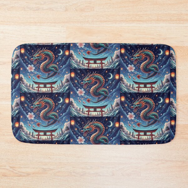 Item preview, Celestial Dragon Over Tokyo – Fantasy Urban Japan Art designed and sold by Dogandesighn.