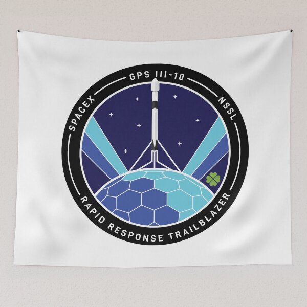 Aperçu de l'œuvre Écusson de mission SpaceX GPS III-10 créée et vendue par CharlieDesings.