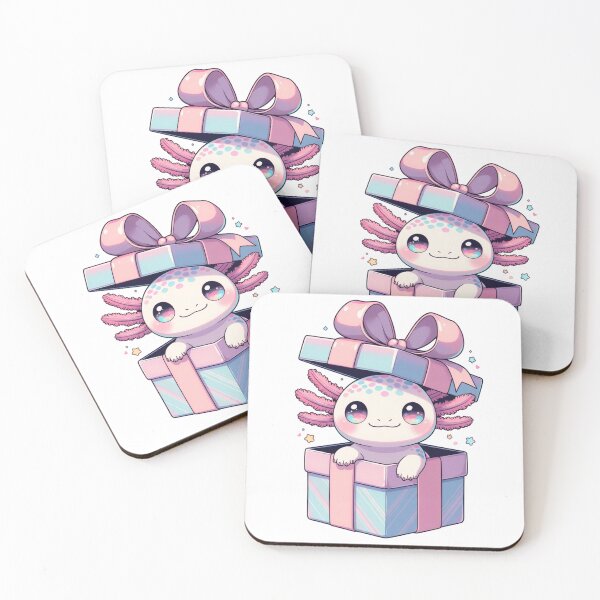 Item preview, Sweet Axolotl in Colorful Gift Box designed and sold by GrumpySableye.