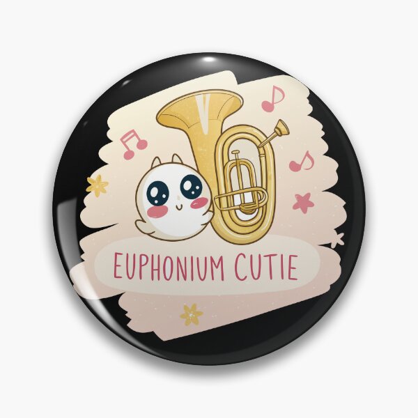 Item preview, Kawaii Euphonium Cutie  – Cute Brass Instrument Cartoon for Band Kids & Music Lovers designed and sold by VividOrganica.