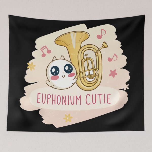 Item preview, Kawaii Euphonium Cutie  – Cute Brass Instrument Cartoon for Band Kids & Music Lovers designed and sold by VividOrganica.